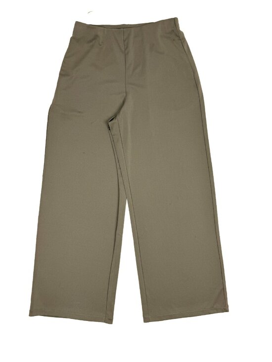Uniqlo Pants - UNIQLO Elastic Waist Wide Leg Stretch Khaki Olive Green Pants Size M‎